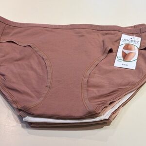 Jockey Women's Bikini Panties - cocoa, nude, white-2 of each color-size M